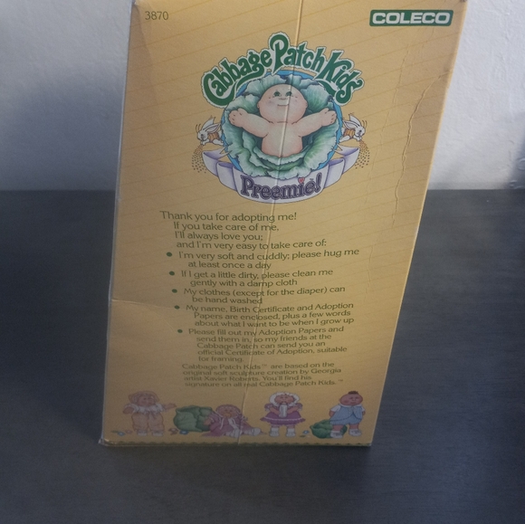 Vintage Caleco 1983 Cabbage Patch Kids Preemie Doll Hilda Celina New In Box - Picture 8 of 13